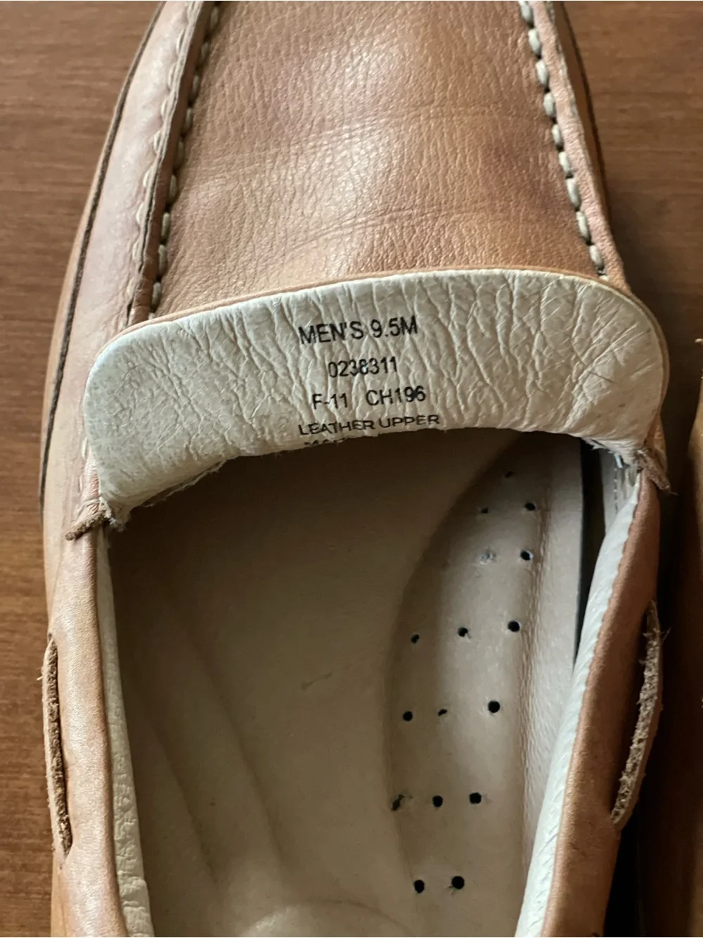 Sperry Men's Size 9.5 Tan Leather Venetian Driver Loafer